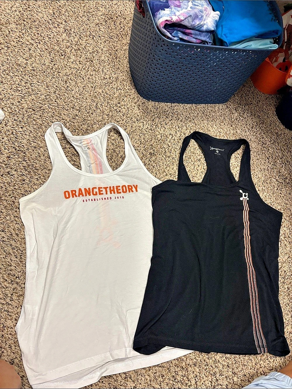 Orangetheory Fitness Black & White Athletic Tank Tops
